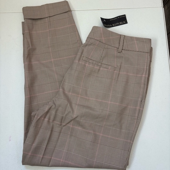 Banana Republic Womens Beige Pants Trousers Herringbone Straight Size 10 - Picture 11 of 12